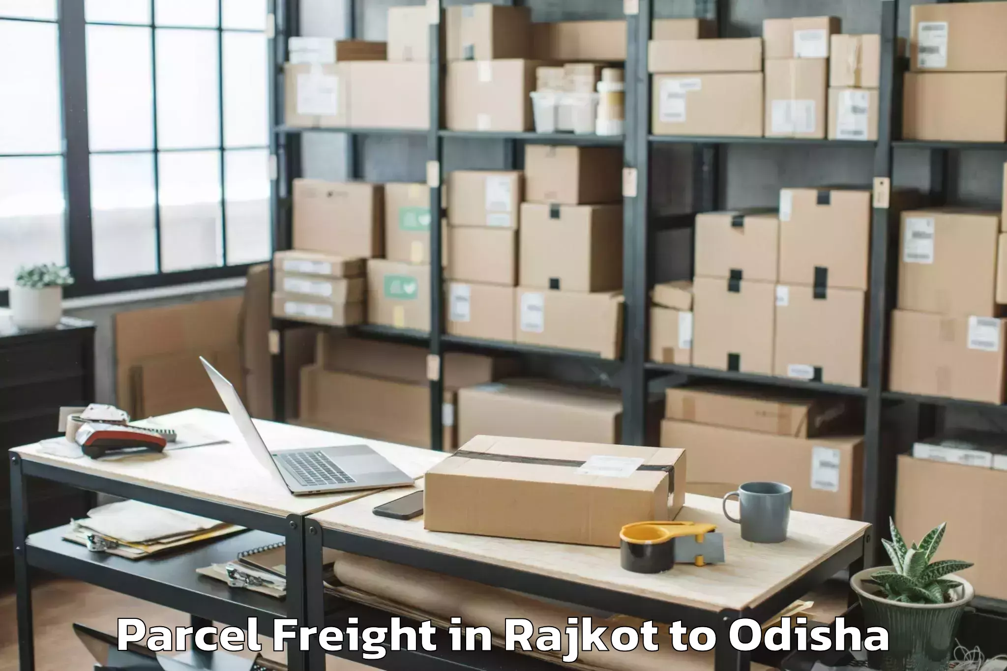 Top Rajkot to Bolani Parcel Freight Available